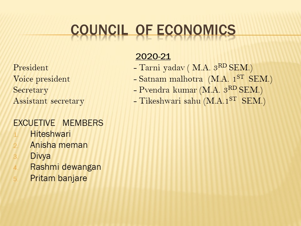 Council of Economics
