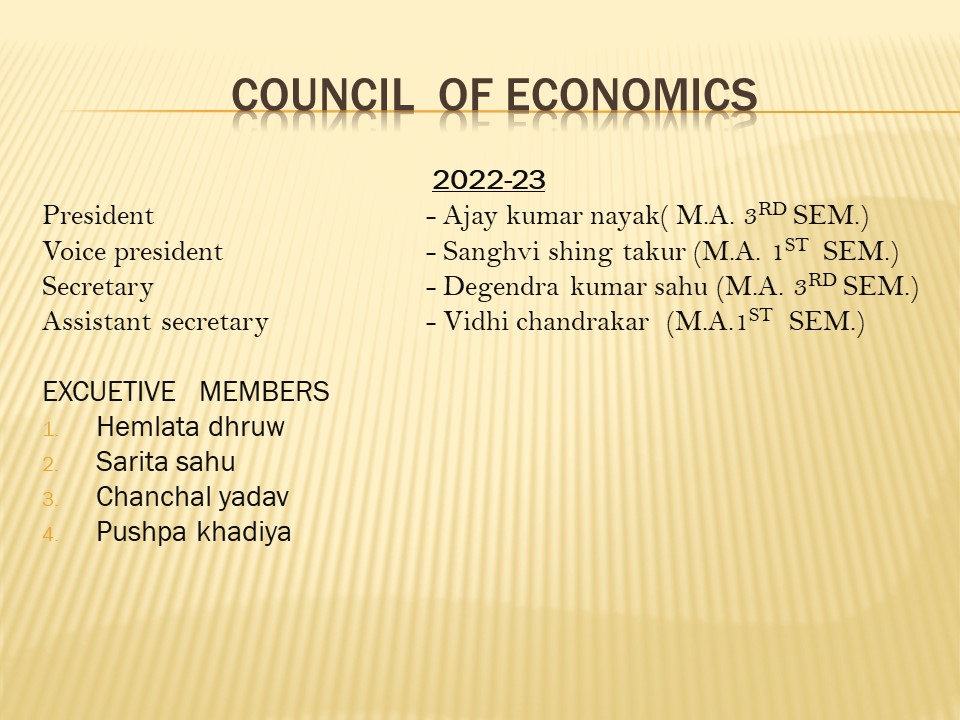 Council of Economics